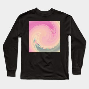 Swirl Of Soft Colors Lines Long Sleeve T-Shirt